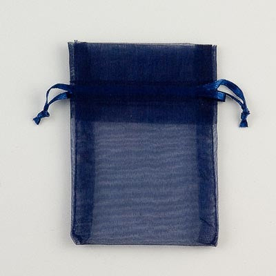 Navy Organza Pouch