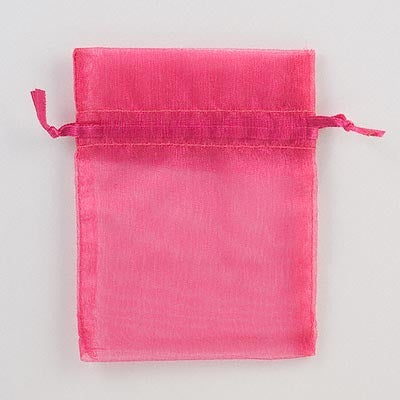 Fuchsia Organza Pouch