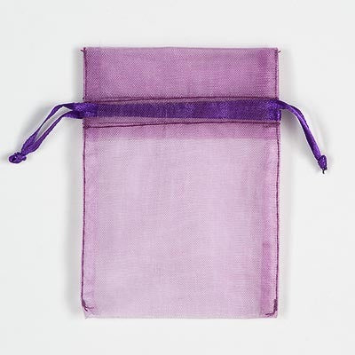 Aubergine Organza Pouch